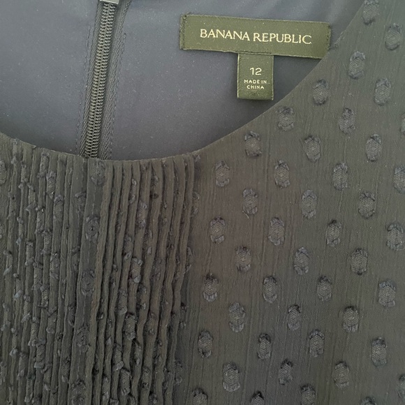 Banana Republic Navy Blue Knee-Length Chiffon Overlay Dress 12 - Picture 2 of 3